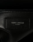 Calfskin Y Quilted Monogram Small Loulou Chain Satchel Black