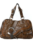 Calfskin Medium Gaucho Double Saddle Bag Brown