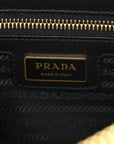 Re-Nylon Saffiano Medium Re-Edition 1978 Two Handle Bag Black