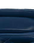 Lambskin Quilted Small Trendy CC Flap Dual Handle Bag Blue