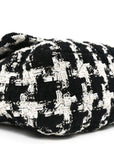 Tweed Quilted Large CHNL 19 Flap Black Ecru White