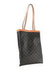 Triomphe Canvas Calfskin Flat Shopper Tote Honey
