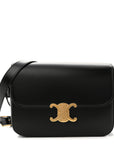 Shiny Calfskin Medium Triomphe Black