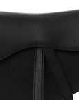 Grained Calfskin Saddle Bag Black