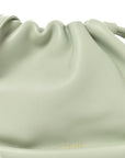 Mellow Nappa Donut Chain Mini Flamenco Knot Clutch Spring Jade