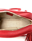 Pebbled Calfskin Small Soho Disco Bag Tabasco Red