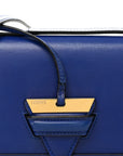 Calfskin Small Barcelona Shoulder Bag Royal Blue