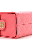 Caviar Quilted Mini CHNL 25 Handbag Coral