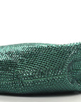 Crystal Embellished Satin Mini Hotfix Jodie Emerald