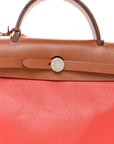 Toile H Berline Vache Hunter Herbag Zip 31 PM Orange Mecano Fauve