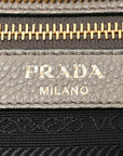 Vitello Daino Zippered Tote Argilla