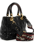 Crinkled Patent Cannage Medium Bohemian Lady D1OR Black