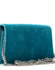 Velvet Super Mini Dionysus Shoulder Bag Pavone Cyan