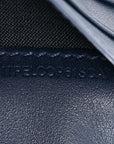 Overdyed Calfskin Horseferry Check Porter Continental Wallet Blue Carbon