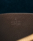 GG Supreme Monogram Textured Dollar Calfskin Web Small Ophidia Dome Shoulder Bag Beige Ebony New Acero