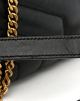 Calfskin Y Quilted Monogram Small Loulou Chain Satchel Black