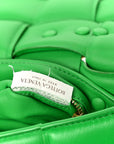 Lambskin Maxi Intreccio Padded Chain Cassette Crossbody Bag Racing Green