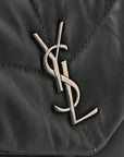 Lambskin Quilted Toy Loulou Puffer Monogram Chain Satchel Fog