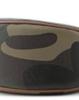 Canvas Calfskin Camouflage Ava Logo Triomphe Shoulder Bag Khaki