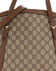 GG Supreme Monogram Medium Nice Top Handle Dome Bag Brown