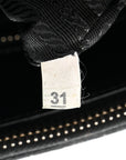 Saffiano Medium Galleria Double Zip Tote Black