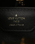 Lambskin Quilted Flower Capucines PM Black