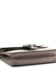 Dollar Calfskin Enamel Small Dionysus Shoulder Bag Dusty Grey Electric Blue