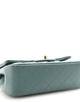 Lambskin Quilted Mini Rectangular Flap Green