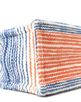 Canvas Calfskin Striped Triomphe Small Cabas Thais Multicolor