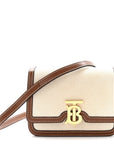 Canvas Calfskin Mini TB Bag Natural Malt Brown