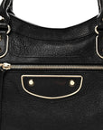 Chevre Gold Metallic Edge Hardware City Black