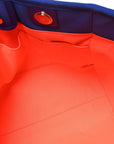 Mixed Fibers Small Deauville Tote Blue Orange