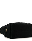 Suede Quilted Medium CHNL 25 Handbag Black