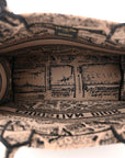 Canvas Embroidered Medium Plan De Paris Book Tote Beige Multi