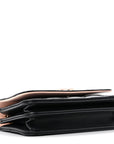 Lambskin Quilted Mini Wallet on Chain WOC Black Pink