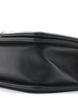 Calfskin Braided Medium Boy Flap Black