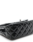 Patent Calfskin Quilted Mini Square Flap Black