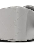 Caviar Quilted Jumbo Double Flap Grey