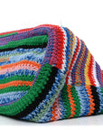 Cotton Crochet Stripe Tote Bag Multicolor