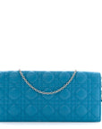 Lambskin Cannage Lady D1OR Convertible Clutch Blue