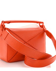 Satin Calfskin Small Puzzle Bag Orange