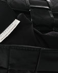 Paper Calfskin Maxi Intrecciato Small Cassette Crossbody Bag Black
