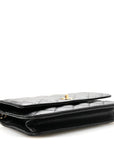 Caviar Quilted CC Turnlock Wallet On Chain WOC Black