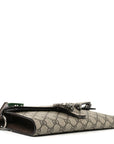 GG Supreme Web Monogram Textured Dollar Calfskin Dionysus Small Shoulder Bag Beige Ebony New Acero