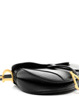 Grained Calfskin Saddle Bag Black