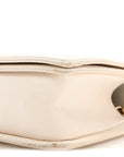 Caviar Quilted New Medium Boy Flap White