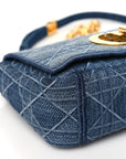 Denim Cannage Small Caro Bag Blue