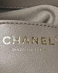 Suede Quilted Medium CHNL 25 Handbag Dark Grey