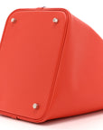 Epsom Tressage De Cuir Picotin Lock 22 MM Rouge Coeur Bleu du Nord Rouge H