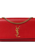 Grain De Poudre Medium Monogram Kate Satchel Red